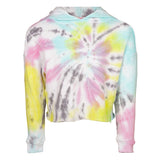 Boxy Crop Hoodie Pastel Swirl Tie Dye - Denny's