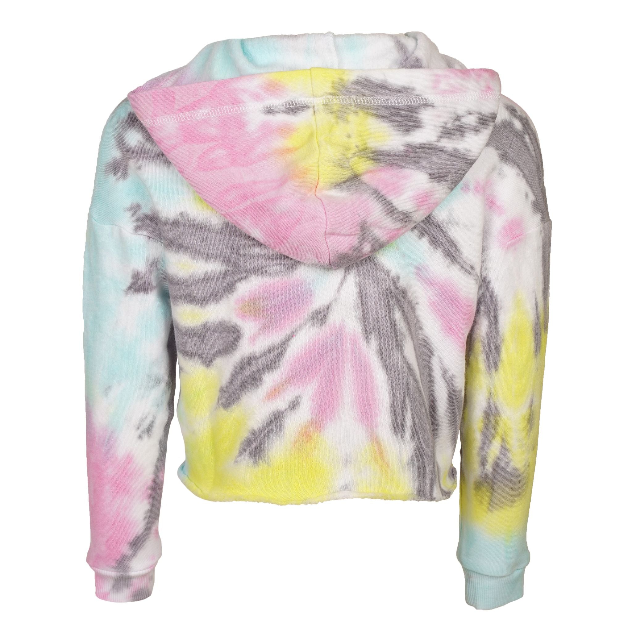 Boxy Crop Hoodie Pastel Swirl Tie Dye - Denny's