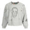 Rhinestone Skull Tie Dye Sweatshirt - Denny's