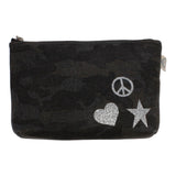 Peace Heart & Star Camo Make Up Bag - Denny's