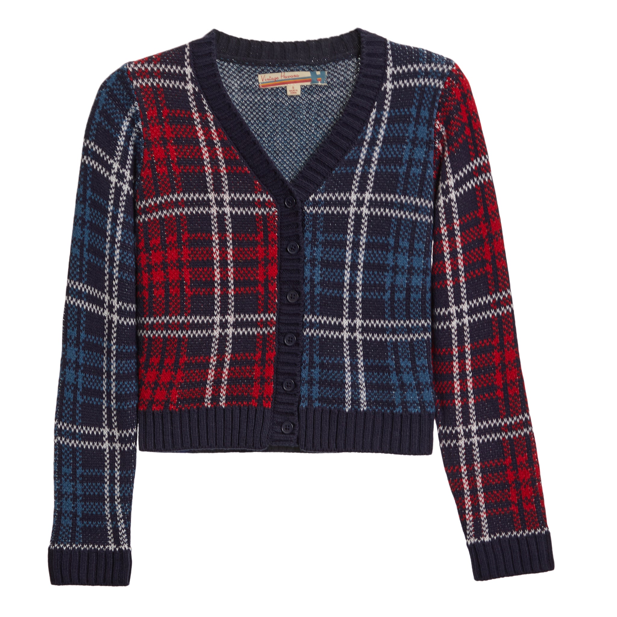 Cardigan Plaid Sweater - Denny's