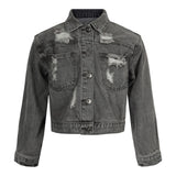 Fringe And Rhinestones Denim Jacket - Denny's