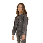 Fringe And Rhinestones Denim Jacket - Denny's