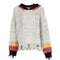 Frayed Knit Sweater Color Block - Denny's