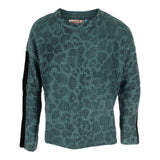 Leopard Sweater with Taping On Sleeve - Denny's