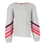 Sweatshirt with Pink & Red Stripes - Denny's