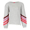 Sweatshirt with Pink & Red Stripes - Denny's