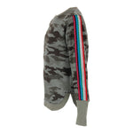 Camo Sweatshirt with Rainbow Metallic Piping on Arms - Denny's