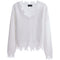 V-neck Distressed Sweater - Denny's