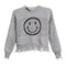 Smiley Stitching Distressed Sweater - Denny's