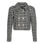 Plaid Puff Sleeve Blazer - Denny's