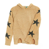 White Stars Sleeve Chenille Hoodie - Denny's