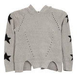 White Stars Sleeve Chenille Hoodie - Denny's