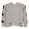 White Stars Sleeve Chenille Hoodie - Denny's