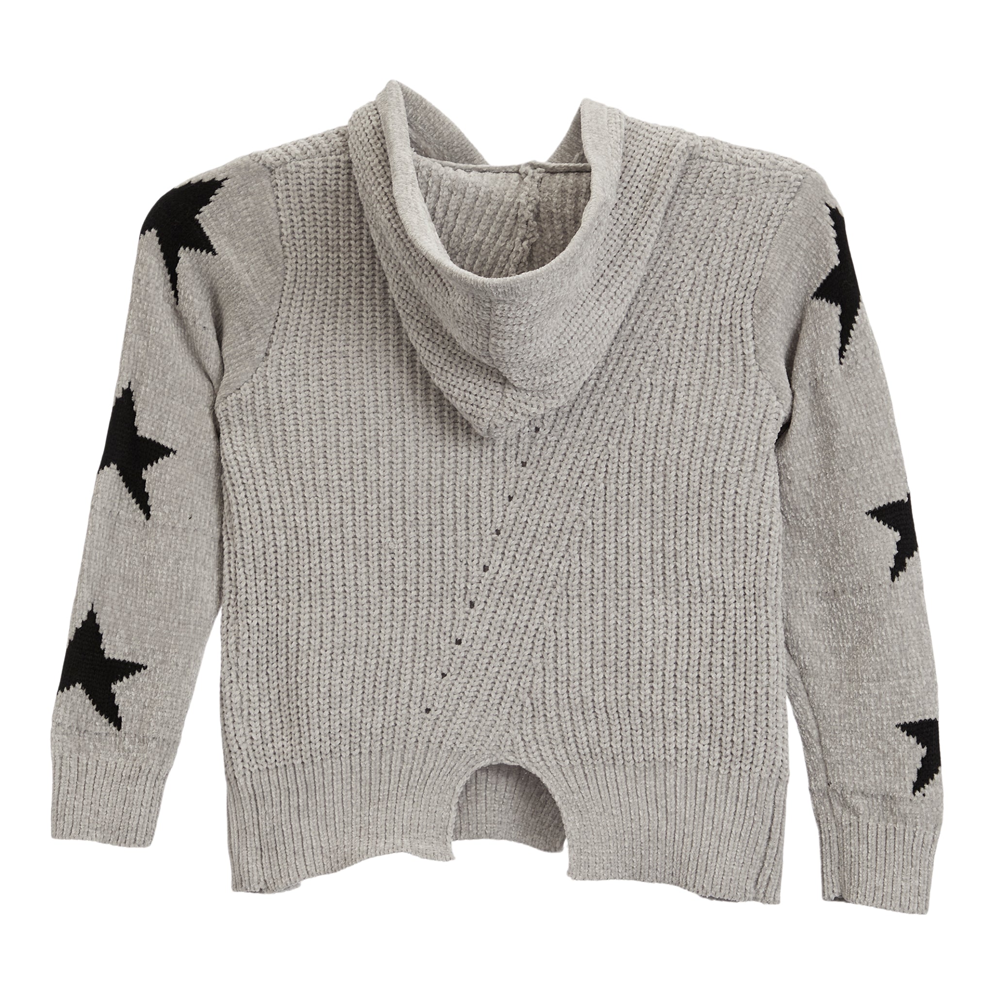 White Stars Sleeve Chenille Hoodie - Denny's