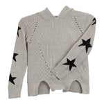White Stars Sleeve Chenille Hoodie - Denny's