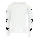 Chenille Hoody with Black Stars Down Arms - Denny's