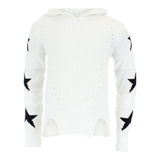 Chenille Hoody with Black Stars Down Arms - Denny's