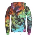 Black Crackle Rainbow Zip Hoodie - Denny's