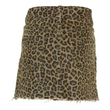 Leopard Denim Skirt - Denny's
