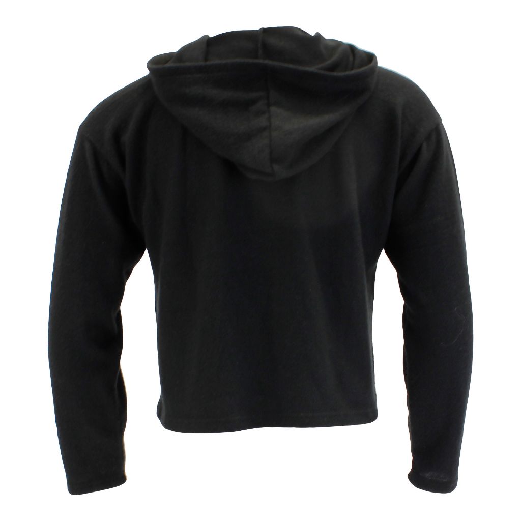 Long Sleeve Hacci Crop Hoody with Ombre Peace - Denny's