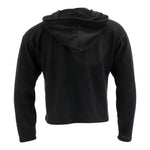 Long Sleeve Hacci Crop Hoody with Ombre Peace - Denny's