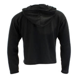 Long Sleeve Hacci Crop Hoody with Ombre Peace - Denny's
