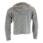 Long Sleeve Hacci Crop Hoody with Peace Love Rock n Roll - Denny's