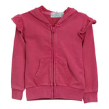 Ruffle Zip Acid Wash Hoodie - Denny's