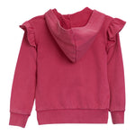 Ruffle Zip Acid Wash Hoodie - Denny's