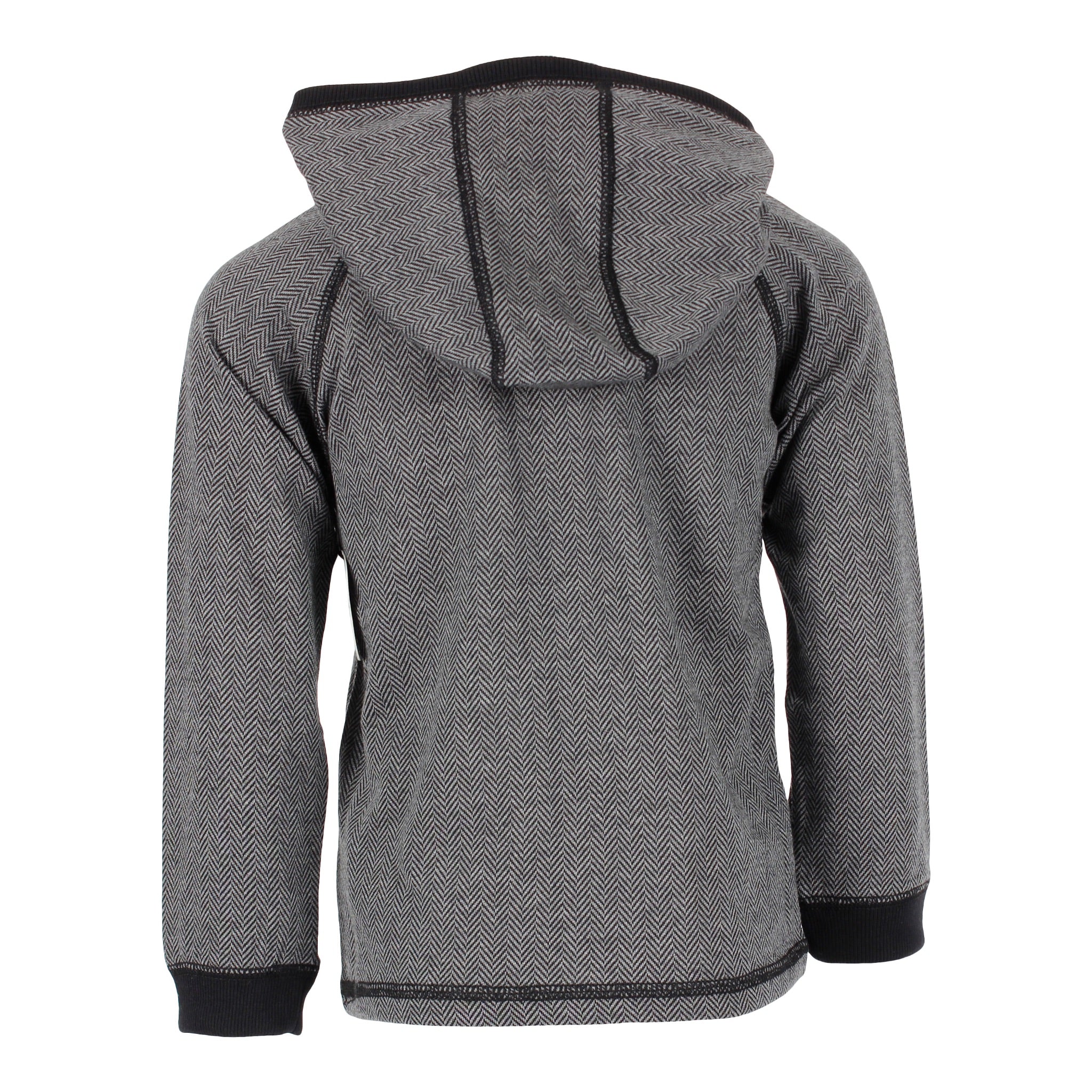 Herringbone Hooded Henley with Pocket - Denny's