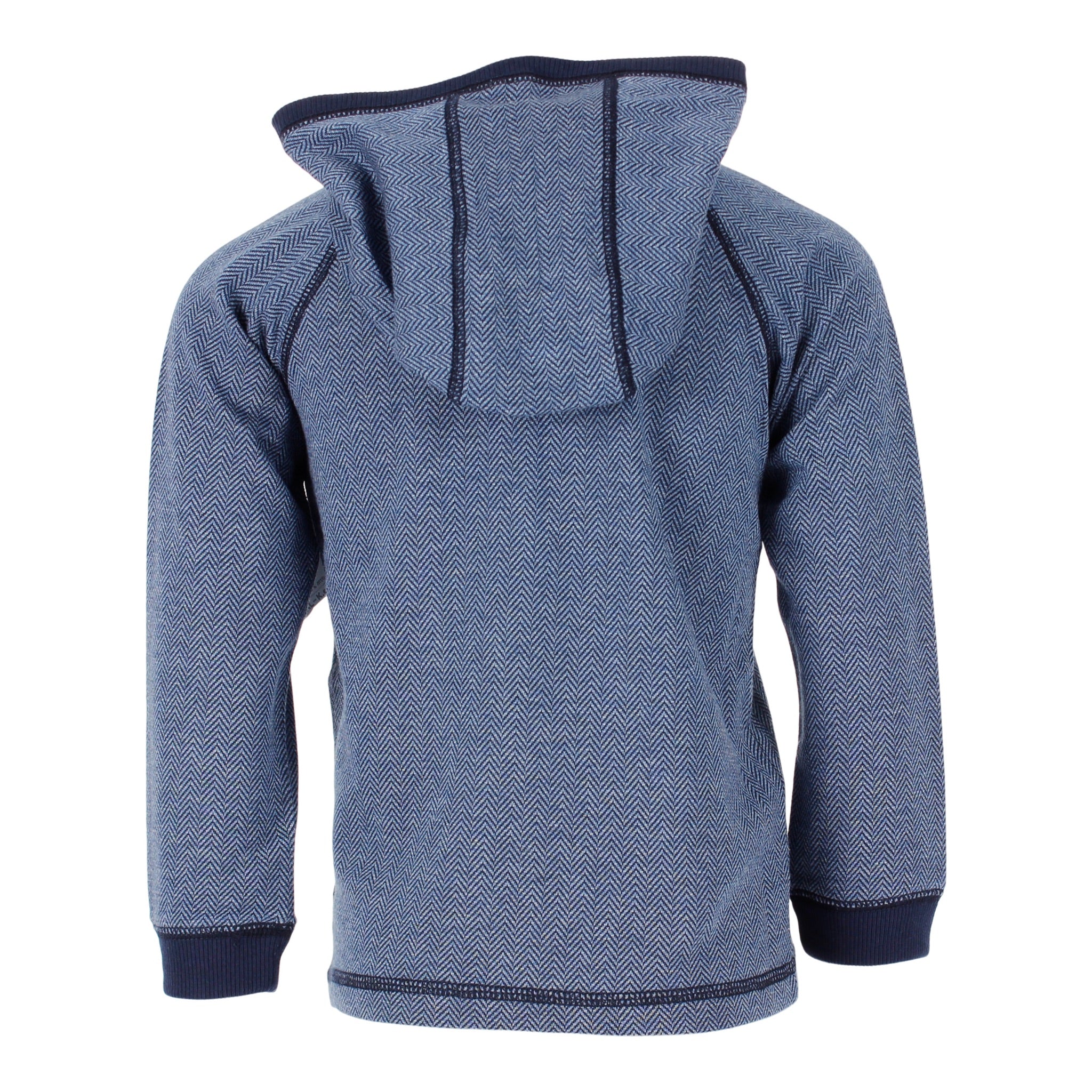 Herringbone Hooded Henley with Pocket - Denny's