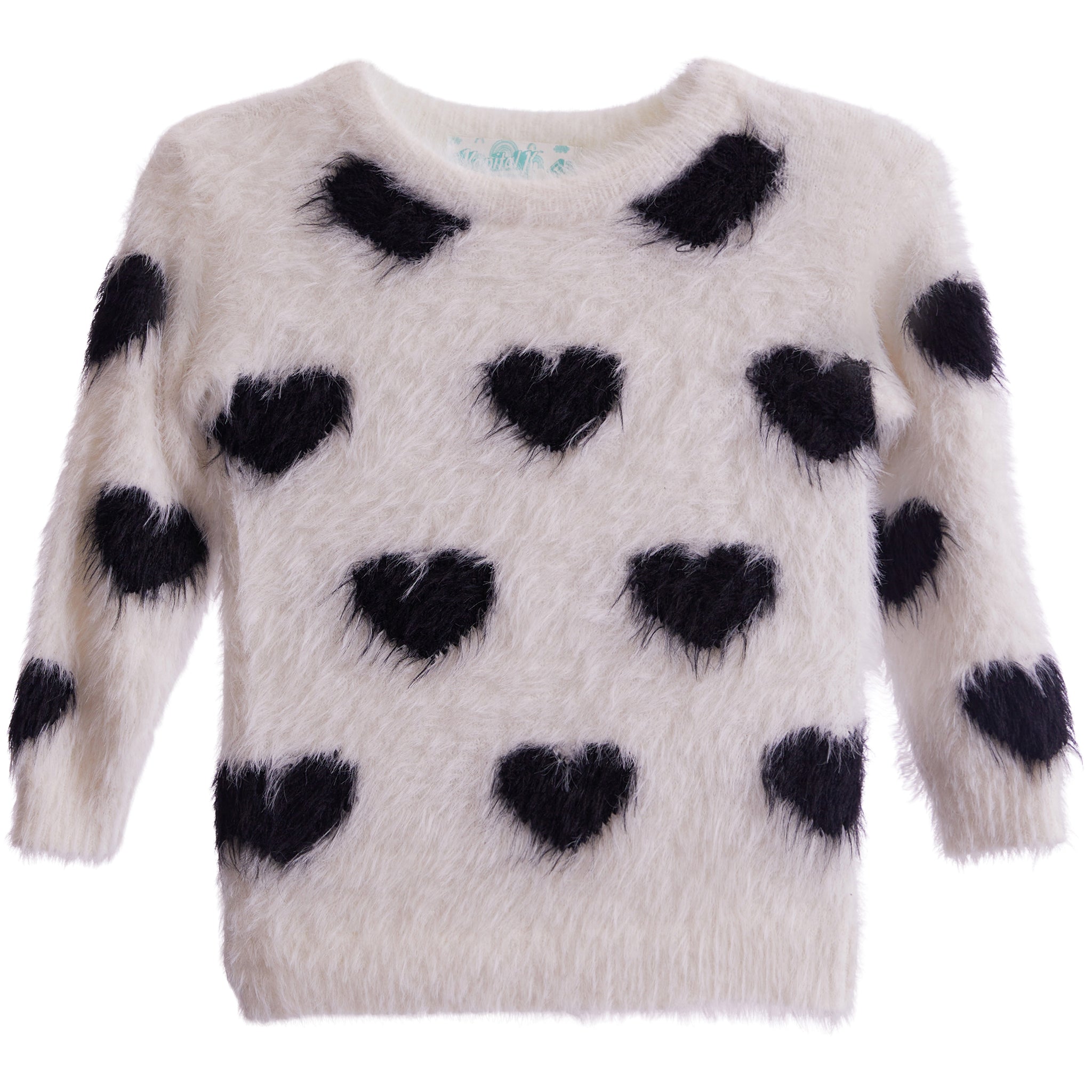 Black Hearts Eyelash Sweater - Denny's