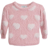Ivory Hearts Eyelash Sweater - Denny's