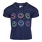 Glitter Smiley Faces Crop Tee - Denny's