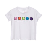 Chenille Smile Face Patches Tee - Denny's
