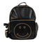 Leather Metallic Smiley Face Backpack - Denny's