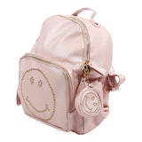 Leather Metallic Smiley Face Backpack - Denny's