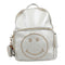 Leather Metallic Smiley Face Backpack - Denny's