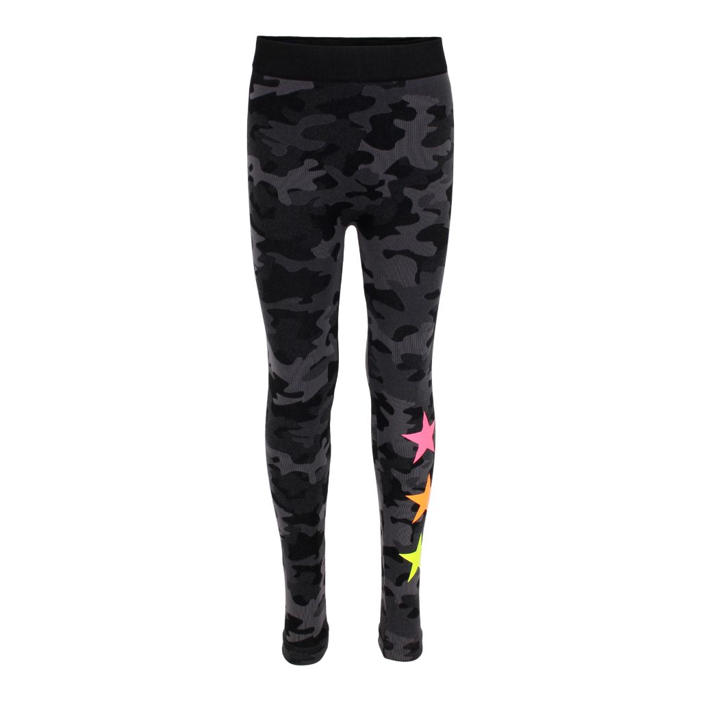 Sublimation Seamless Camo Legging with Neon Stars - Denny's