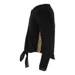Tie Front Blouse Animal Taping Down Side - Denny's