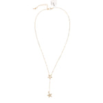 17.5in Paper Clip Chain Double Star Lariat - Denny's