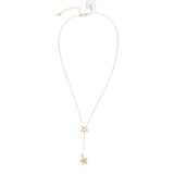 17.5in Paper Clip Chain Double Star Lariat - Denny's