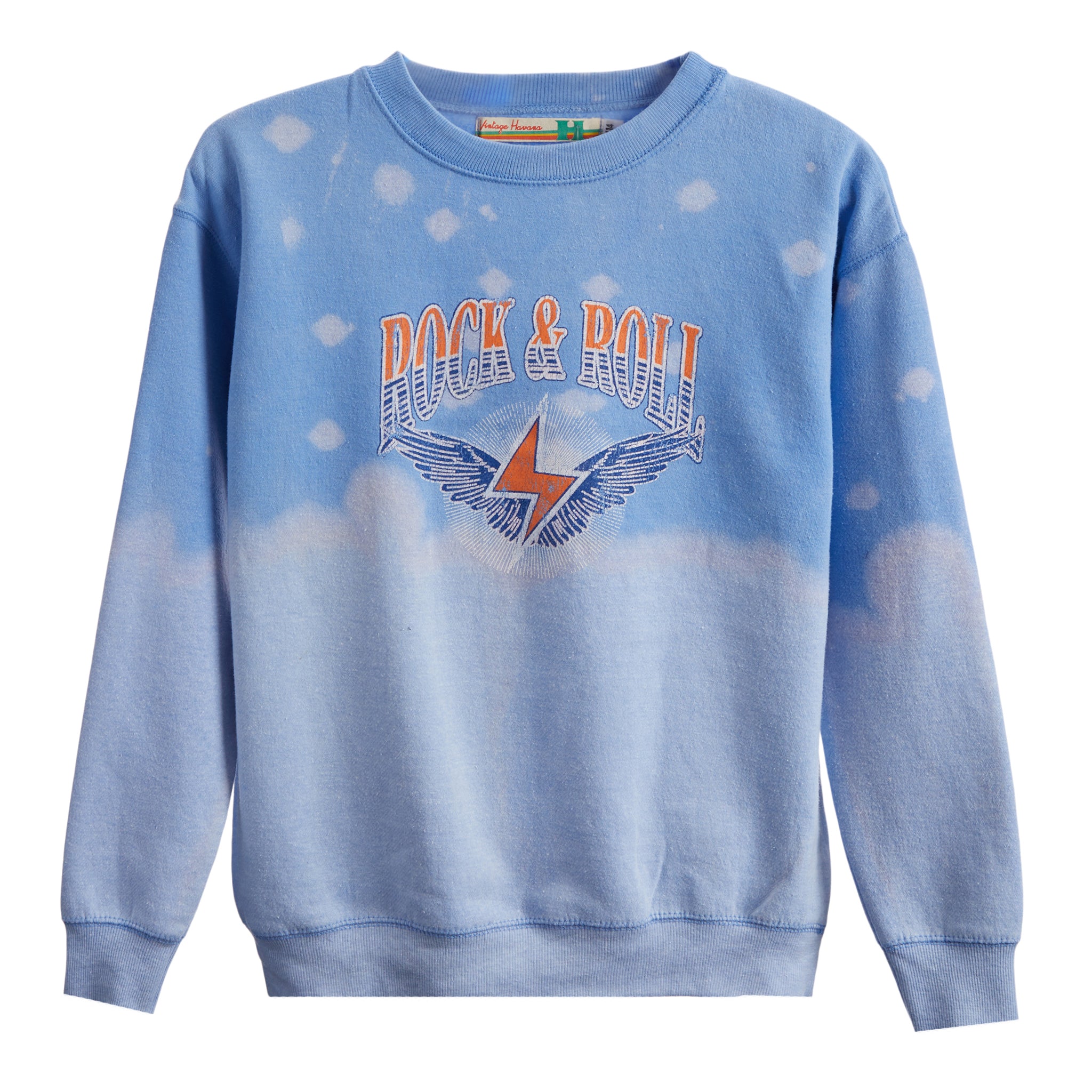 Bleached Oversized Rock & Roll Sweatshirt - Denny's