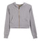 Thermal Crop Zip Hoodie - Denny's