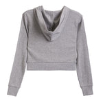 Thermal Crop Zip Hoodie - Denny's