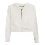 Thermal Crop Zip Hoodie - Denny's