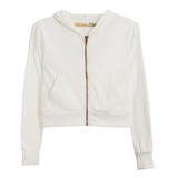 Thermal Crop Zip Hoodie - Denny's
