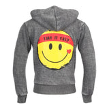 Take It Easy Smiley Fleece Zip Jacket - Denny's