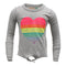 Tie Front Long Sleeve with Ombre Heart - Denny's